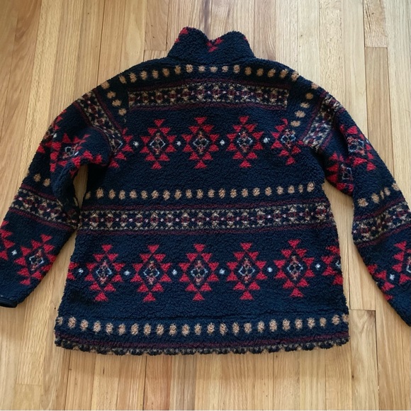 NWOT Sonoma Nordic Sherpa multi color Half Zip Popover size XL - Picture 3 of 12